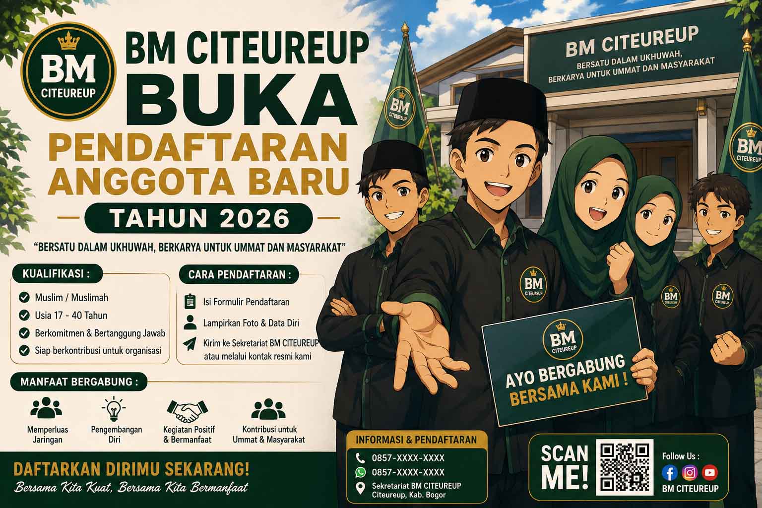 BM CITEUREUP Buka Pendaftaran Anggota Baru Tahun 2026
